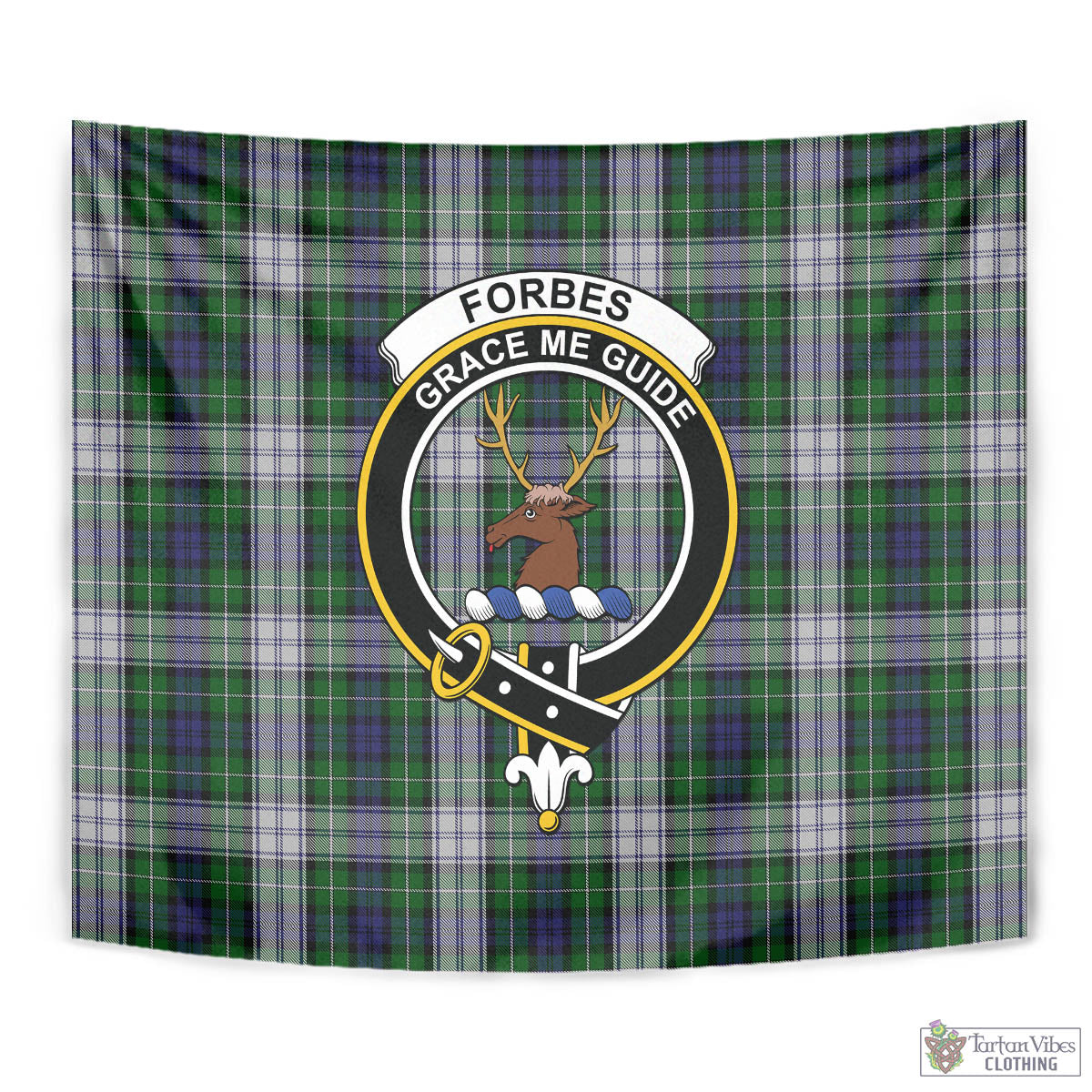 Tartan Vibes Clothing Forbes Dress Tartan Tapestry Wall Hanging and Home Decor for Room with Family Crest