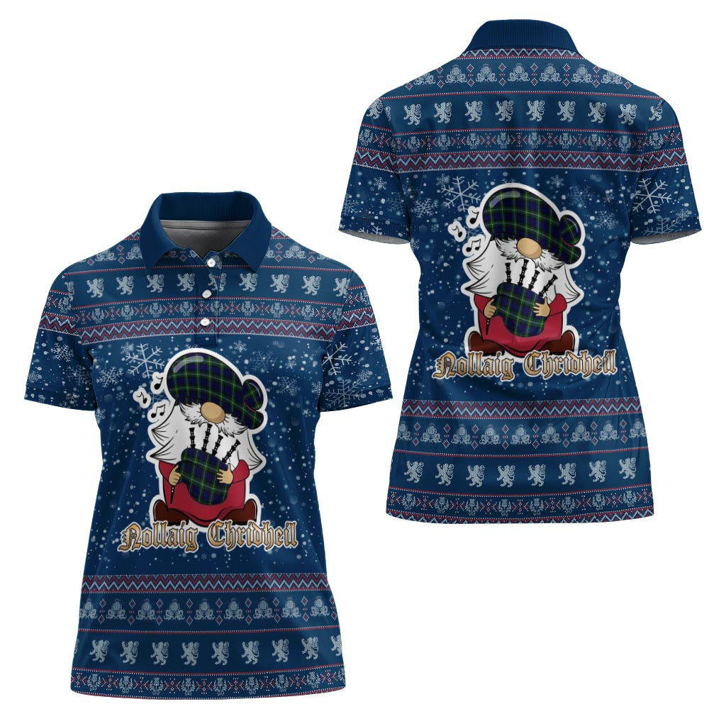 Forbes Modern Clan Christmas Family Polo Shirt with Funny Gnome Playing Bagpipes - Tartanvibesclothing