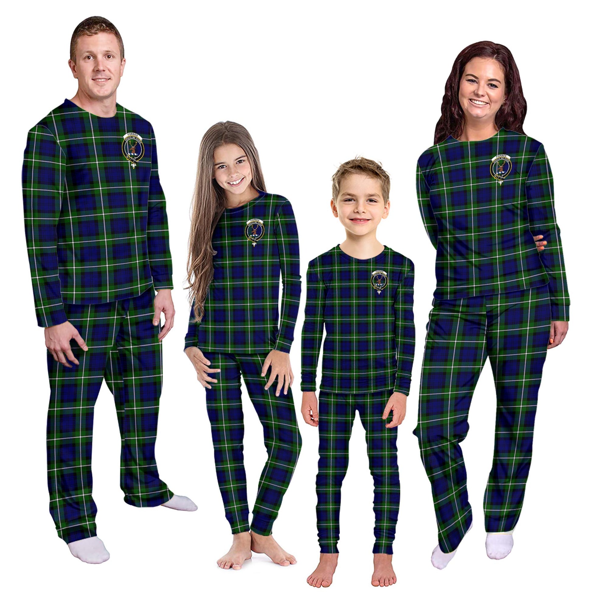 Forbes Modern Tartan Pajamas Family Set with Family Crest Kid - Tartan Vibes Clothing