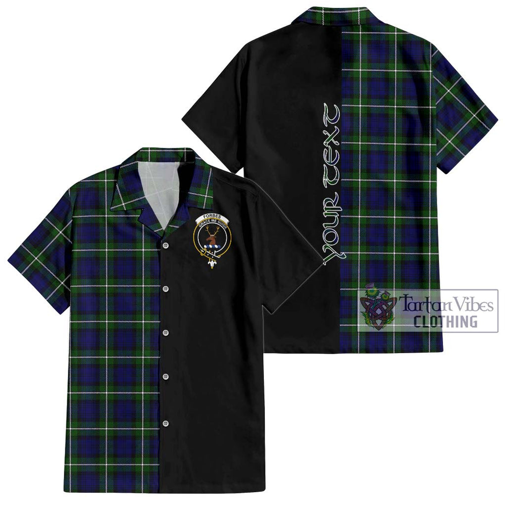 Forbes Modern Tartan Short Sleeve Button Shirt with Family Crest and Half Of Me Style Kid - Tartanvibesclothing Shop