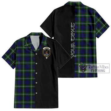 Forbes Modern Tartan Short Sleeve Button Shirt with Family Crest and Half Of Me Style