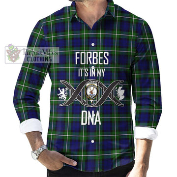 Forbes Modern Tartan Long Sleeve Button Shirt with Family Crest DNA In Me Style