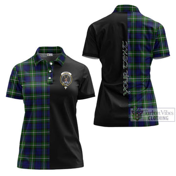 Forbes Modern Tartan Women's Polo Shirt with Family Crest and Half Of Me Style