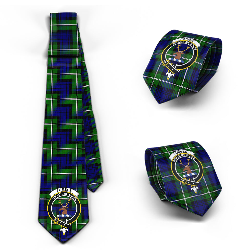 Forbes Modern Tartan Classic Necktie with Family Crest Necktie One Size - Tartan Vibes Clothing