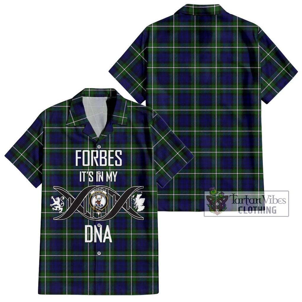 Forbes Modern Tartan Short Sleeve Button Shirt with Family Crest DNA In Me Style Kid - Tartanvibesclothing Shop