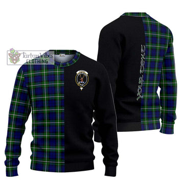 Forbes Modern Tartan Ugly Sweater with Family Crest and Half Of Me Style