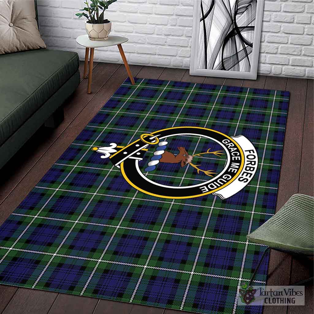 Tartan Vibes Clothing Forbes Modern Tartan Area Rug with Family Crest