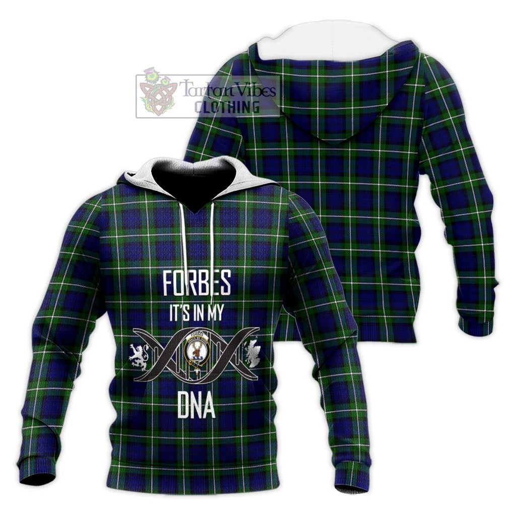 Forbes Modern Tartan Knitted Hoodie with Family Crest DNA In Me Style Unisex Knitted Pullover Hoodie - Tartanvibesclothing Shop