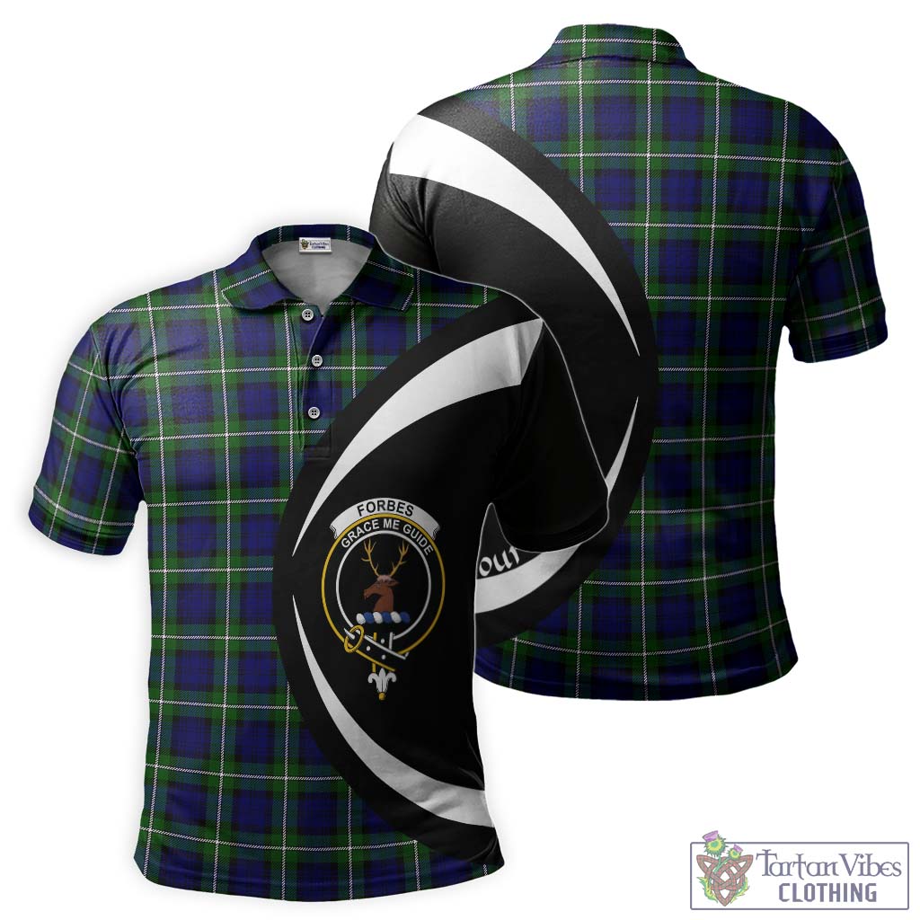 Forbes Modern Tartan Men's Polo Shirt with Family Crest Circle Style Kid - Tartan Vibes Clothing