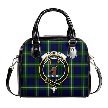 Forbes Modern Tartan Shoulder Handbags with Family Crest