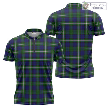 Forbes Modern Tartan Zipper Polo Shirt