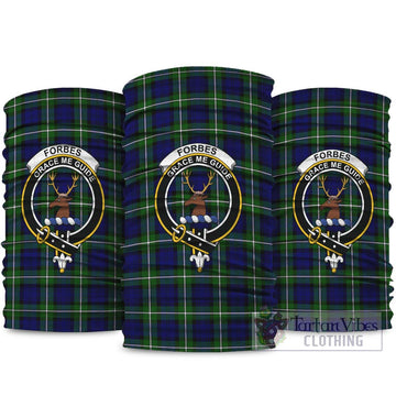 Forbes Modern Tartan Neck Gaiters, Tartan Bandanas, Tartan Head Band with Family Crest