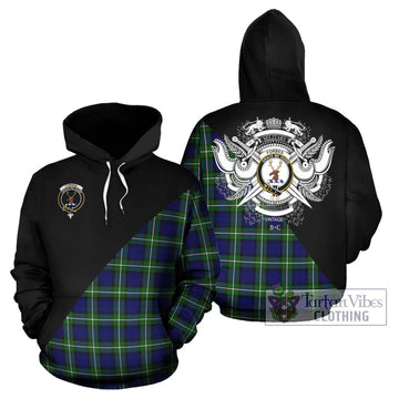 Forbes Modern Tartan Hoodie with Family Crest and Military Logo Style