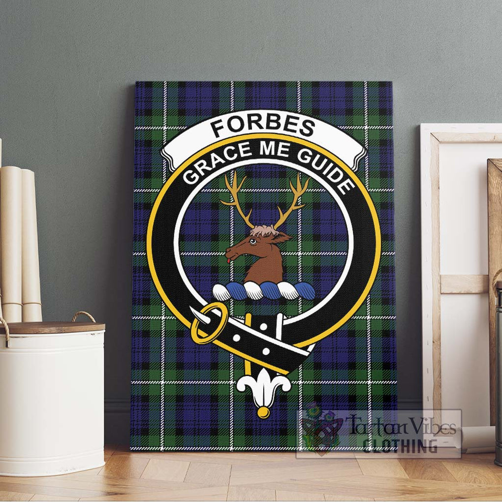 Forbes Modern Tartan Canvas Print Wall Art with Family Crest Without Frame - Tartan Vibes Clothing