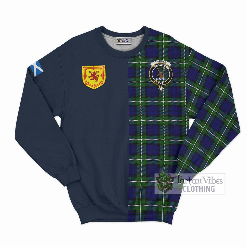 Tartan Vibes Clothing Forbes Modern Tartan Sweatshirt with Scottish Lion Royal Arm Half Style