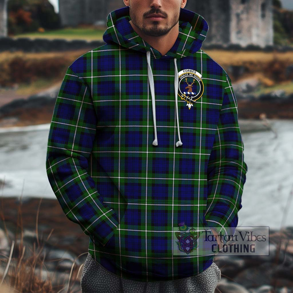 Forbes Modern Tartan Cotton Hoodie with Family Crest Pullover Hoodie XS - Tartan Vibes Clothing