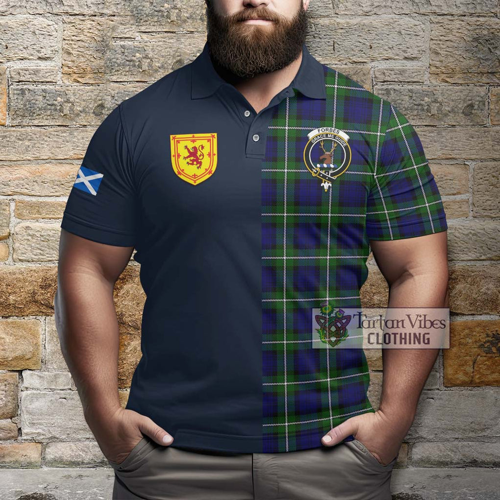 Tartan Vibes Clothing Forbes Modern Tartan Polo Shirt with Scottish Lion Royal Arm Half Style