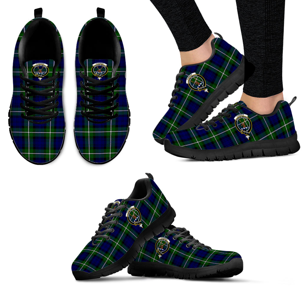 Forbes Modern Tartan Sneakers with Family Crest - Tartan Vibes Clothing