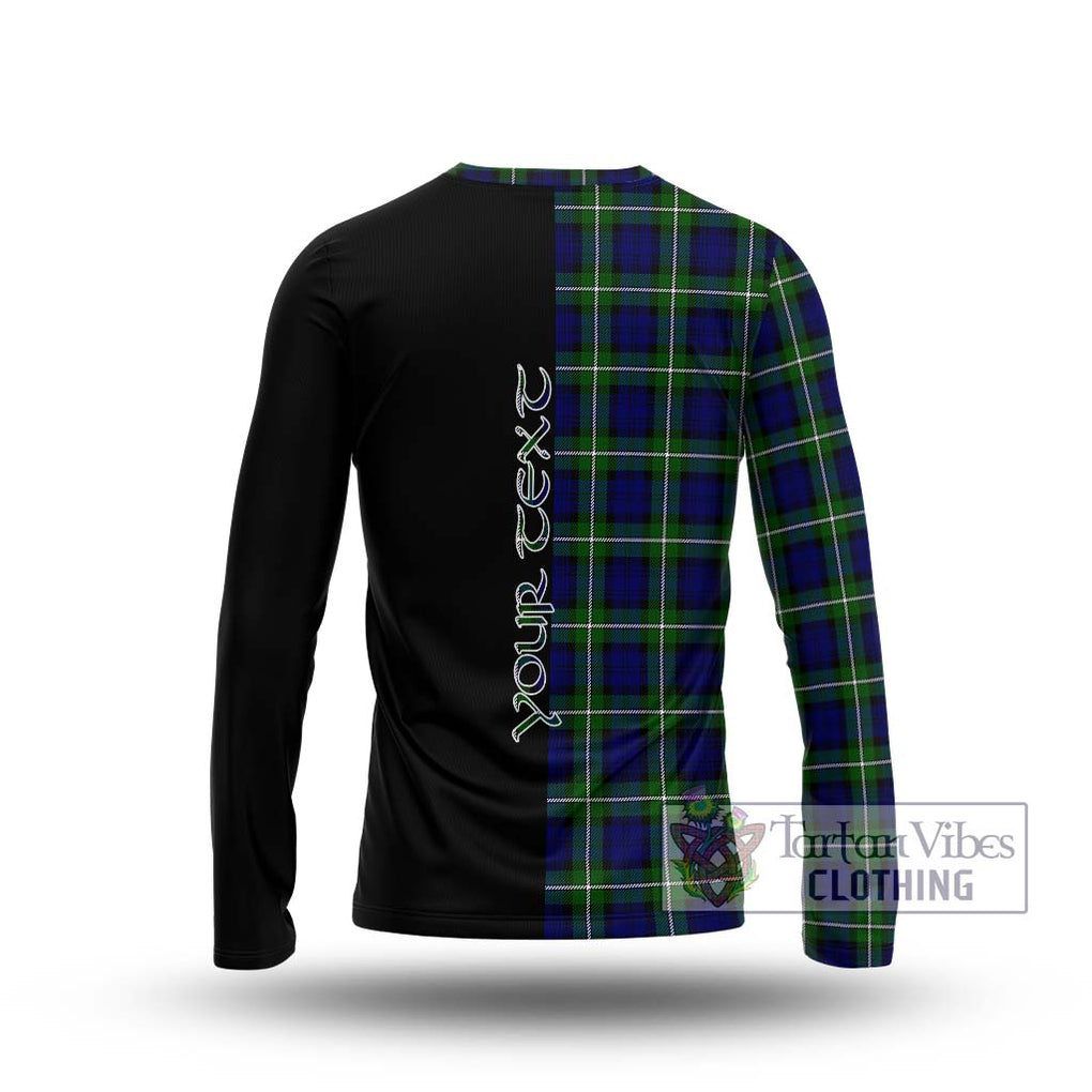 Forbes Modern Tartan Long Sleeve T-Shirt with Family Crest and Half Of Me Style - Tartanvibesclothing Shop