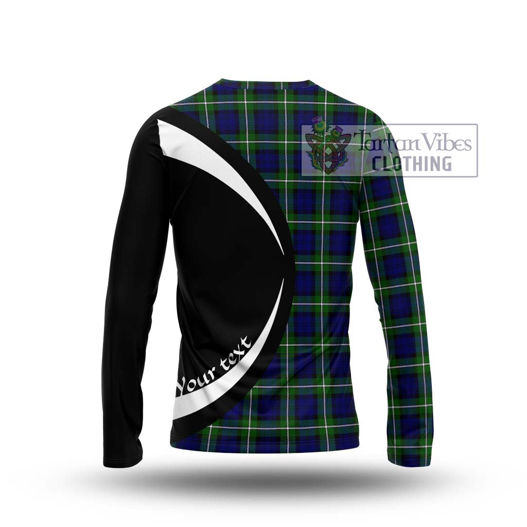 Forbes Modern Tartan Long Sleeve T-Shirt with Family Crest Circle Style - Tartan Vibes Clothing