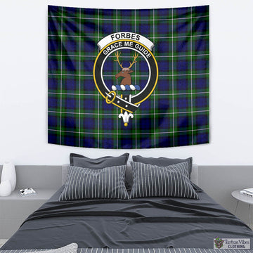 Forbes Modern Tartan Tapestry Wall Hanging and Home Decor for Room with Family Crest