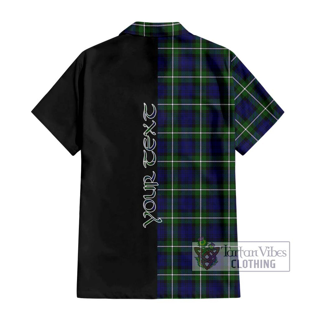 Forbes Modern Tartan Short Sleeve Button Shirt with Family Crest and Half Of Me Style - Tartanvibesclothing Shop