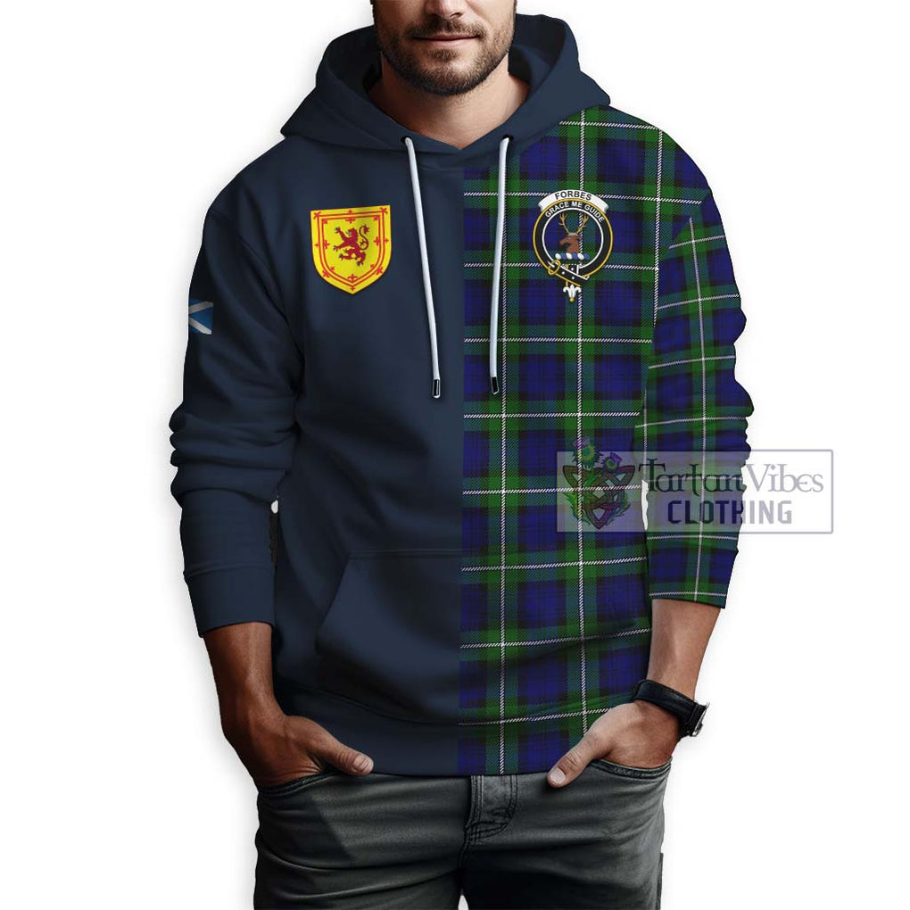 Tartan Vibes Clothing Forbes Modern Tartan Hoodie with Scottish Lion Royal Arm Half Style