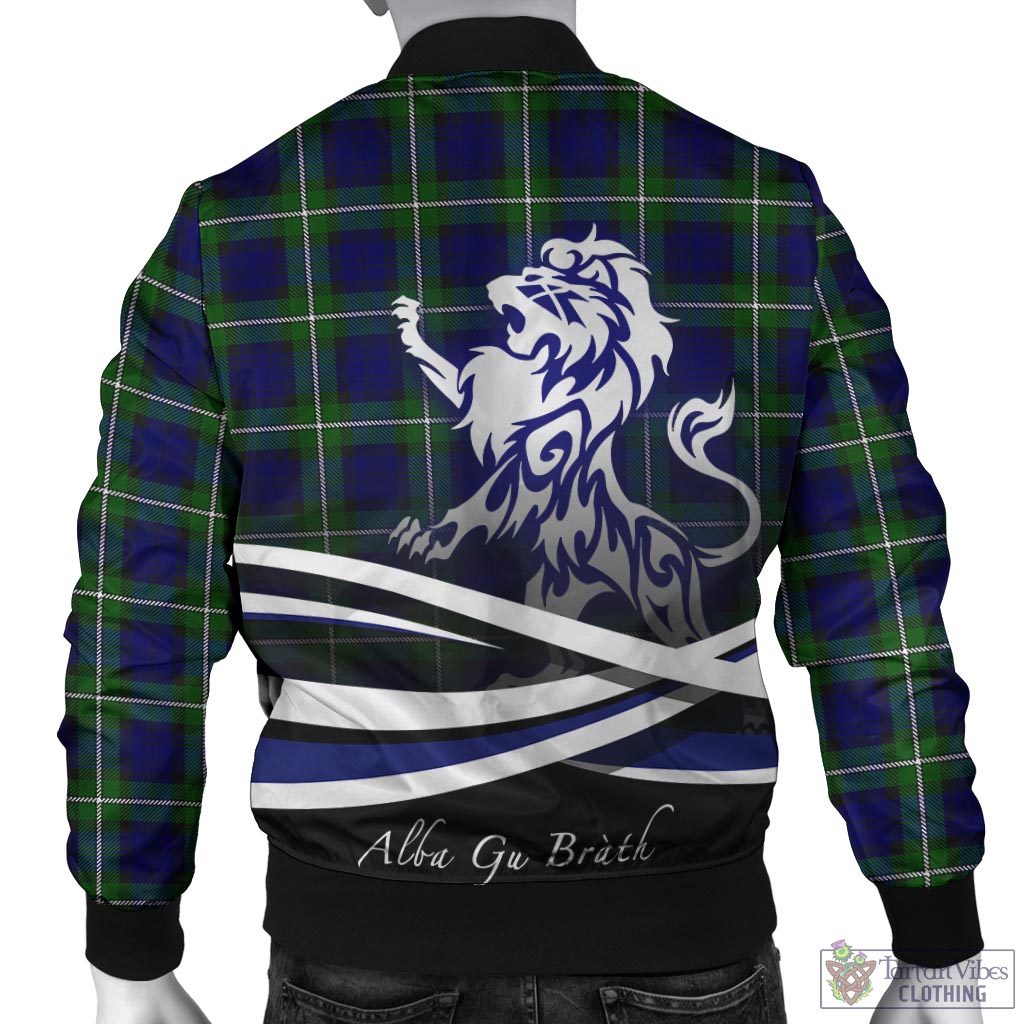 Tartan Vibes Clothing Forbes Modern Tartan Bomber Jacket with Alba Gu Brath Regal Lion Emblem