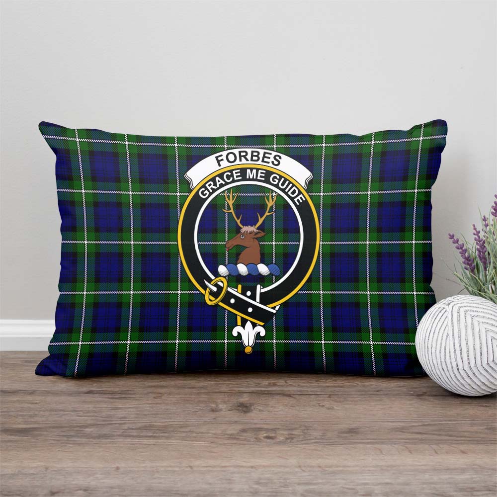 Forbes Modern Tartan Pillow Cover with Family Crest Rectangle Pillow Cover - Tartanvibesclothing