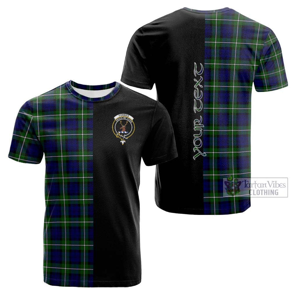 Tartan Vibes Clothing Forbes Modern Tartan Cotton T-shirt with Family Crest and Half Of Me Style