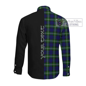 Forbes Modern Tartan Long Sleeve Button Shirt with Family Crest and Half Of Me Style