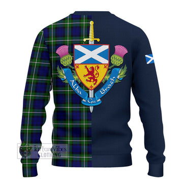 Forbes Modern Tartan Ugly Sweater with Scottish Lion Royal Arm Half Style