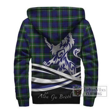 Forbes Modern Tartan Sherpa Hoodie with Alba Gu Brath Regal Lion Emblem