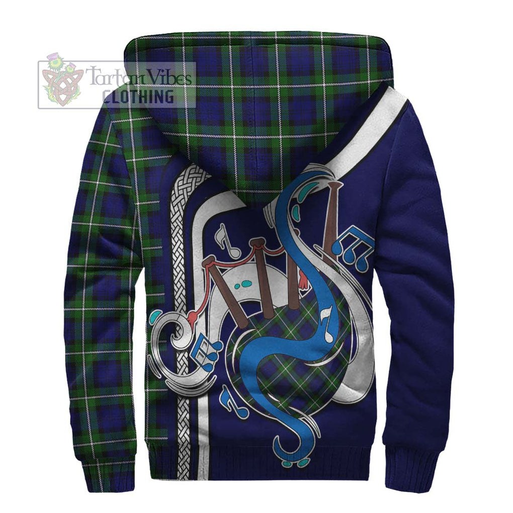 Forbes Modern Tartan Sherpa Hoodie with Epic Bagpipe Style - Tartanvibesclothing Shop