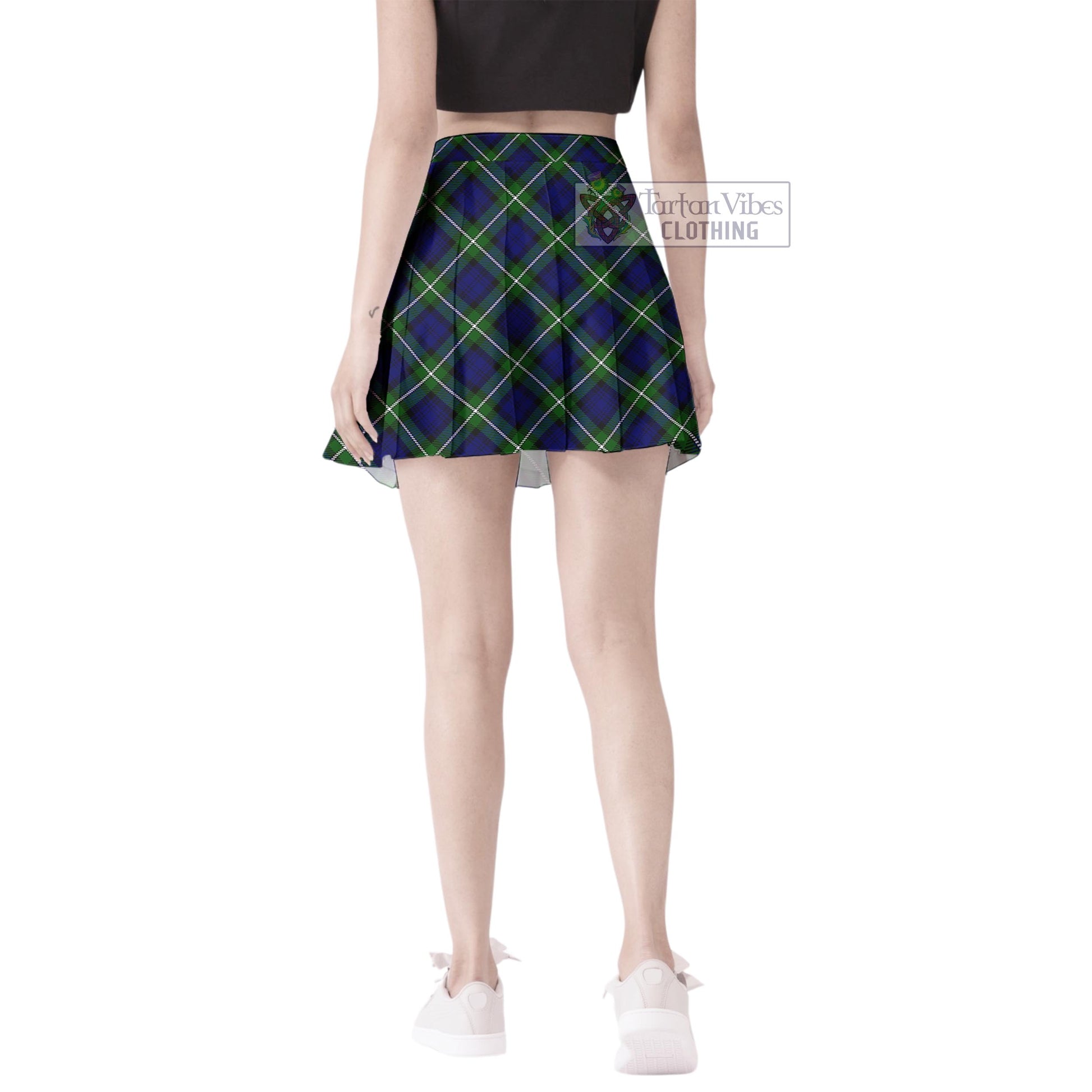 Tartan Vibes Clothing Forbes Modern Tartan Women's Plated Mini Skirt