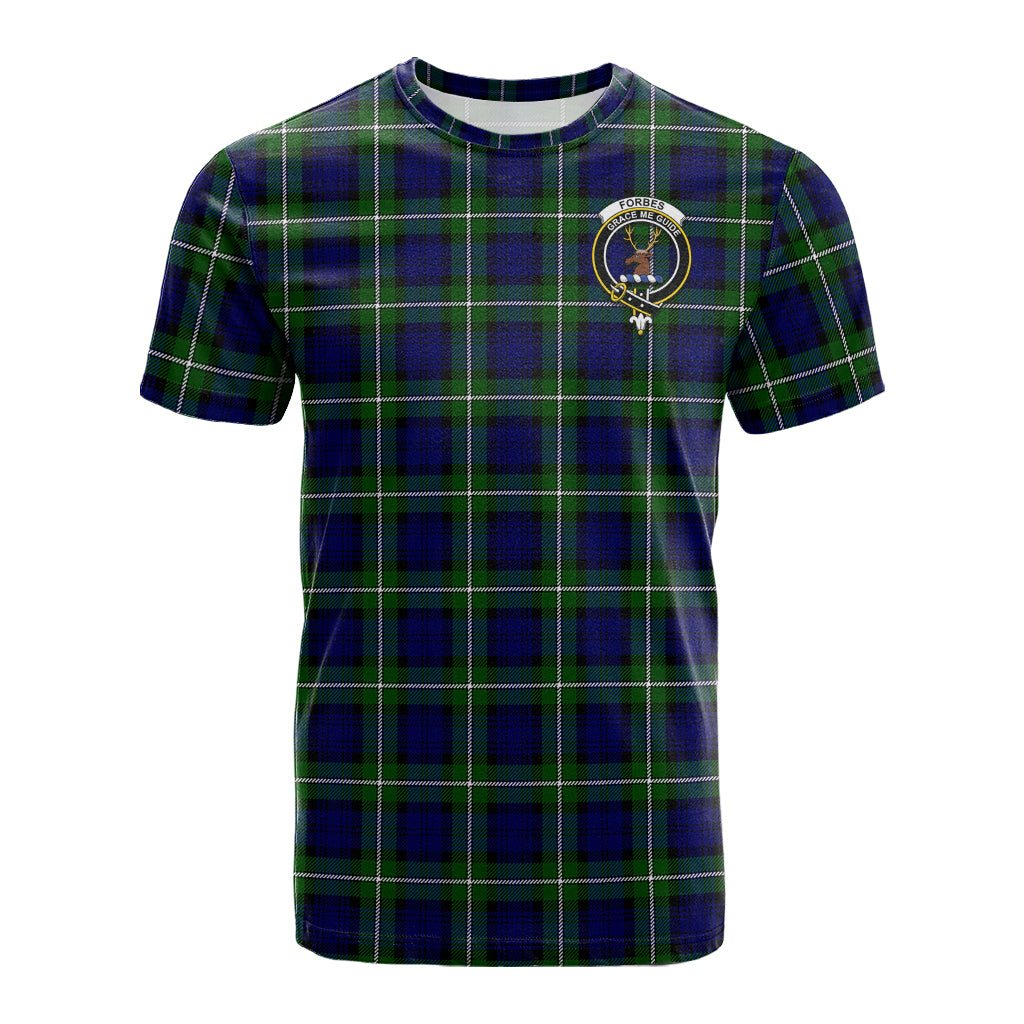 Forbes Modern Tartan T-Shirt with Family Crest - Tartan Vibes Clothing