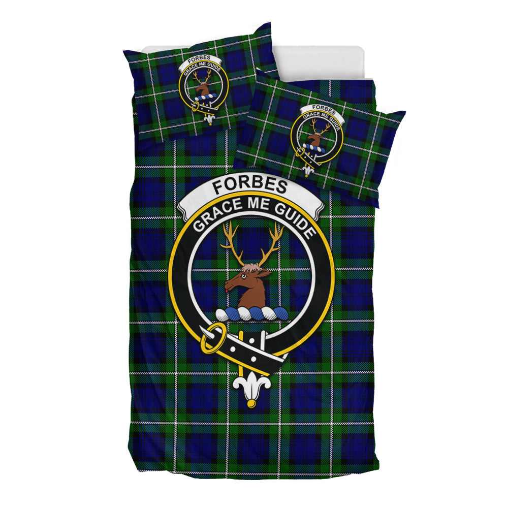 Forbes Modern Tartan Bedding Set with Family Crest - Tartan Vibes Clothing