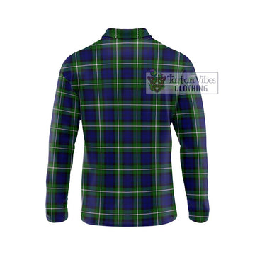 Forbes Modern Tartan Long Sleeve Polo Shirt with Family Crest DNA In Me Style