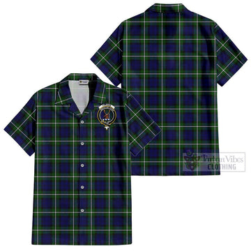 Forbes Modern Tartan Cotton Hawaiian Shirt with Family Crest