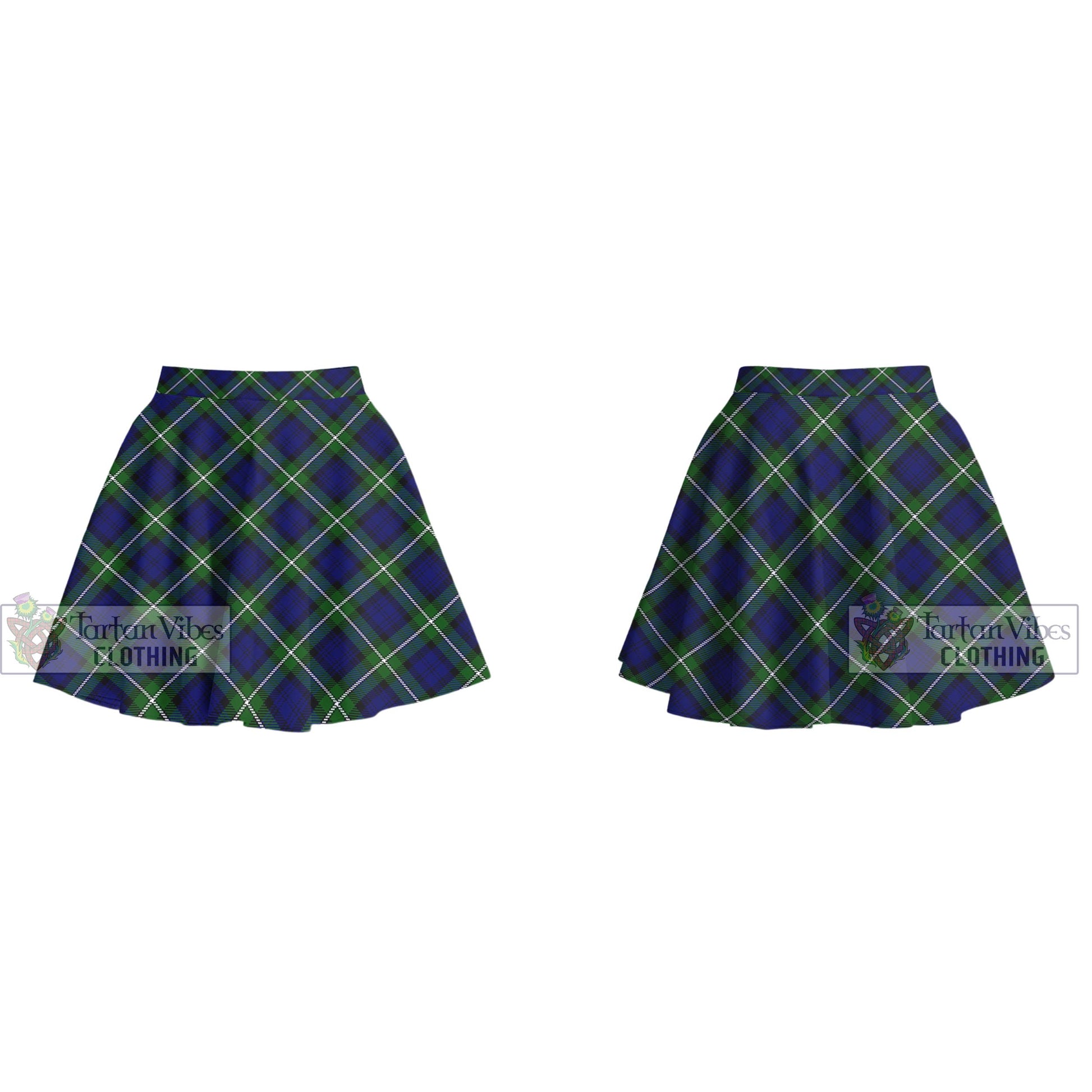 Tartan Vibes Clothing Forbes Modern Tartan Women's Plated Mini Skirt