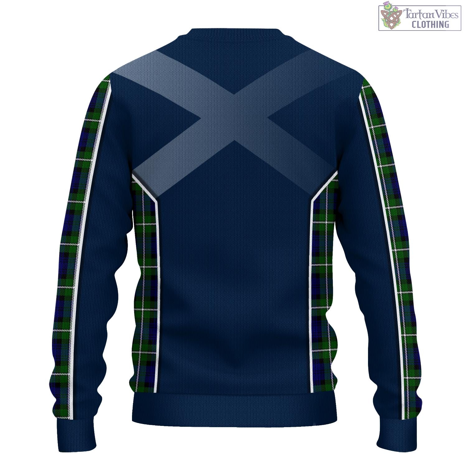 Tartan Vibes Clothing Forbes Modern Tartan Knitted Sweatshirt with Family Crest and Scottish Thistle Vibes Sport Style