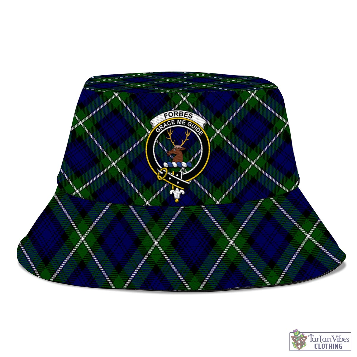 Tartan Vibes Clothing Forbes Modern Tartan Bucket Hat with Family Crest