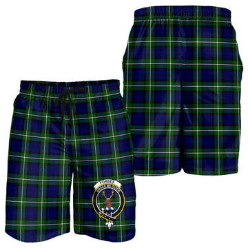 Forbes Modern Tartan Mens Shorts with Family Crest