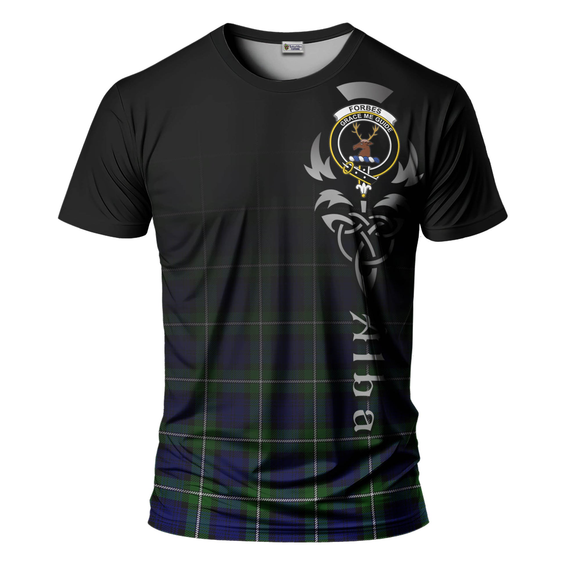 Tartan Vibes Clothing Forbes Modern Tartan T-Shirt Featuring Alba Gu Brath Family Crest Celtic Inspired