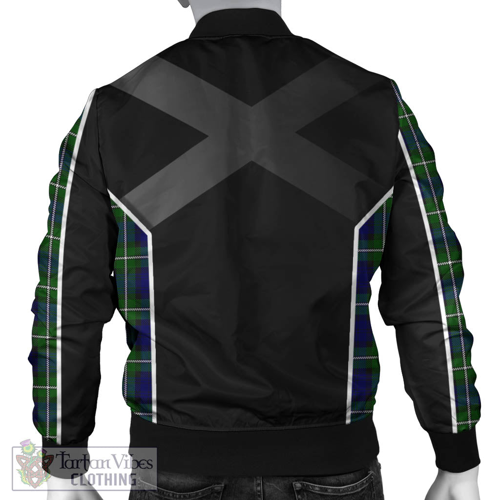 Tartan Vibes Clothing Forbes Modern Tartan Bomber Jacket with Family Crest and Scottish Thistle Vibes Sport Style