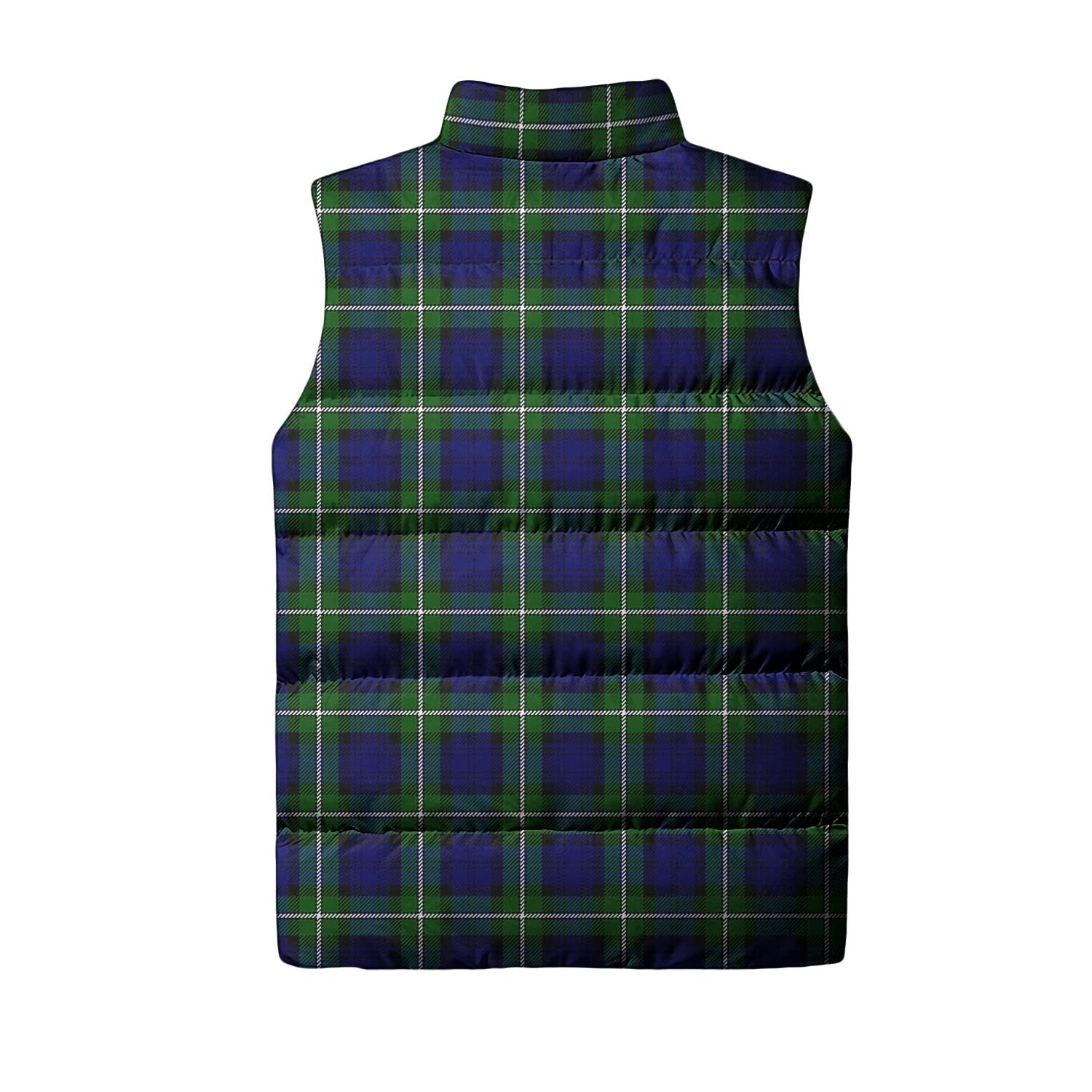 Forbes Modern Tartan Sleeveless Puffer Jacket with Family Crest - Tartanvibesclothing