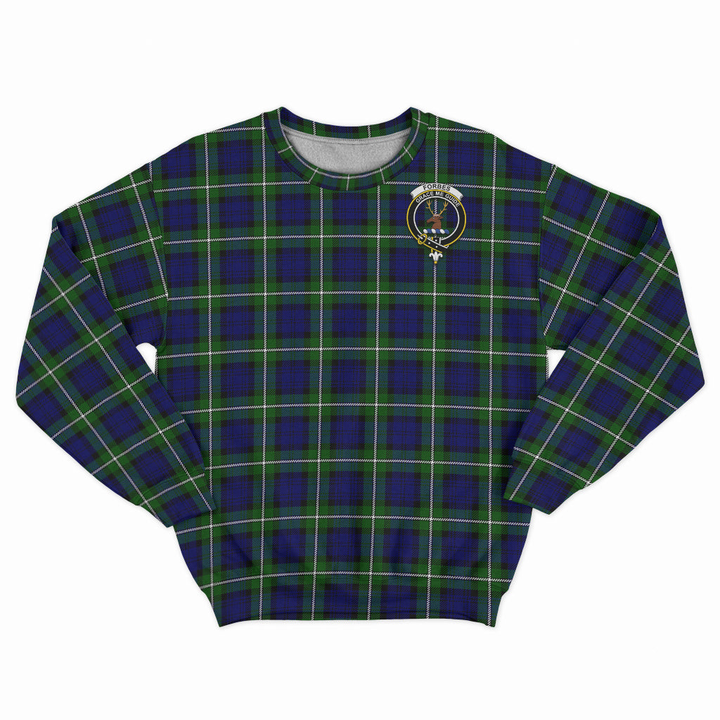 Forbes Modern Tartan Sweatshirt with Family Crest - Tartan Vibes Clothing