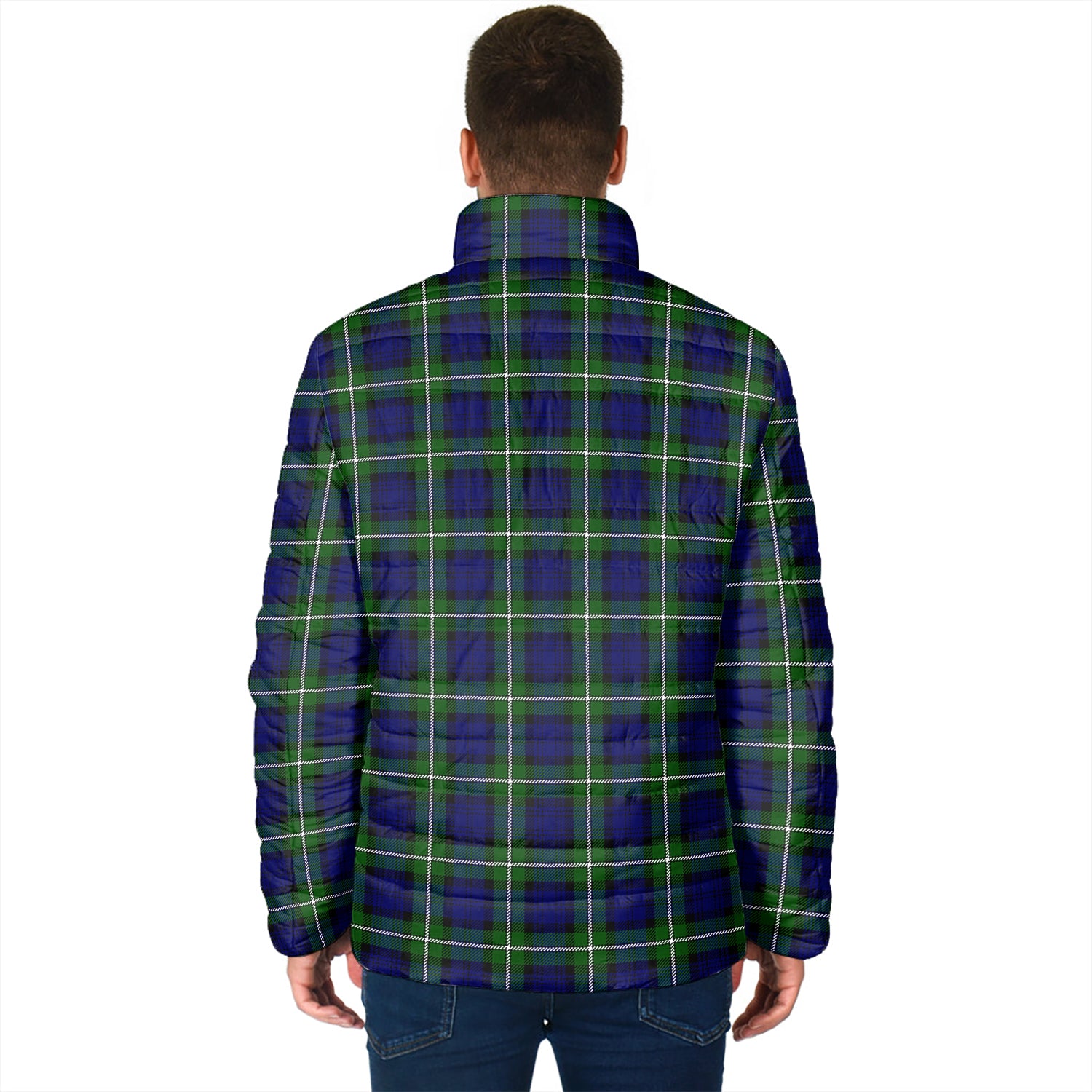 Forbes Modern Tartan Padded Jacket with Family Crest - Tartan Vibes Clothing