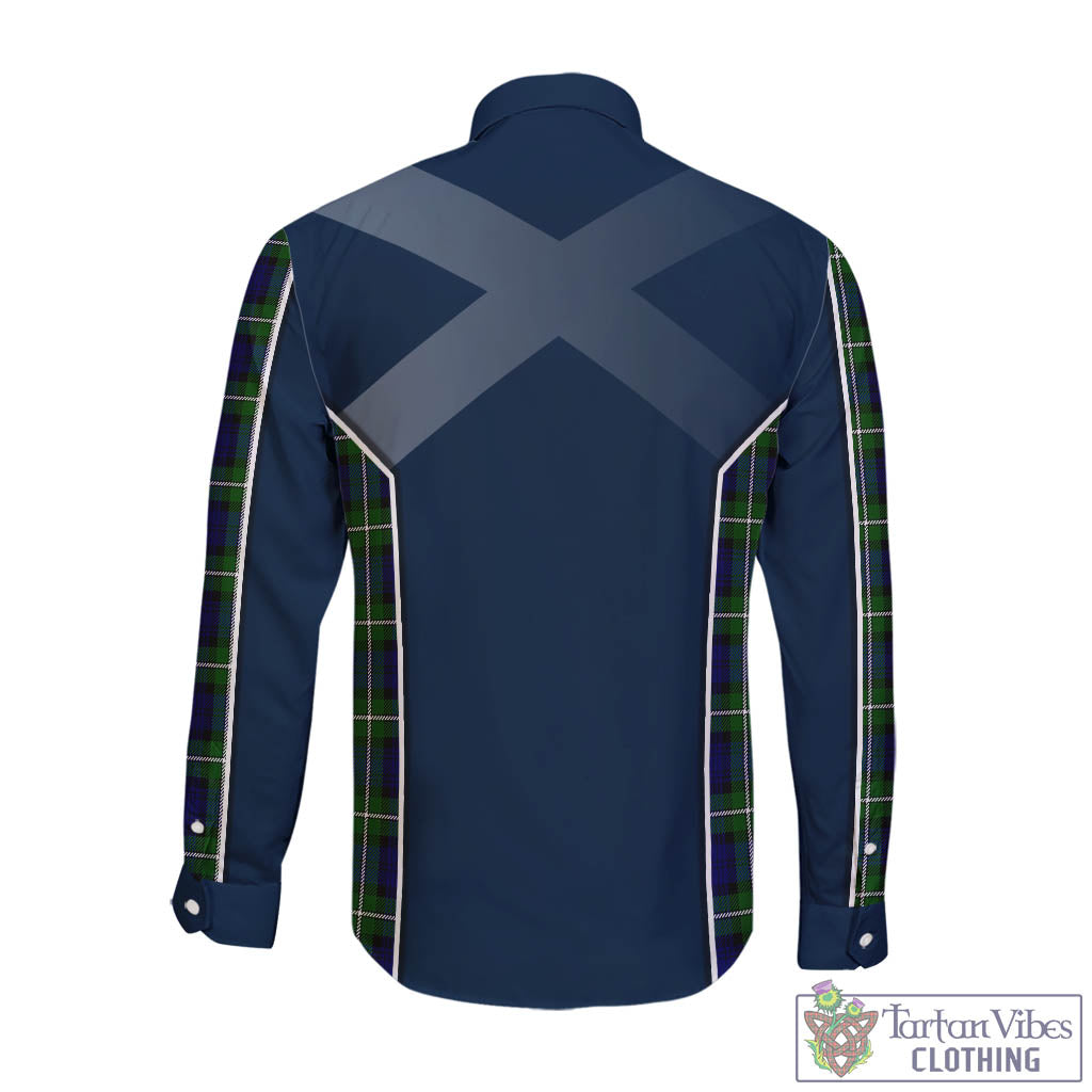 Tartan Vibes Clothing Forbes Modern Tartan Long Sleeve Button Up Shirt with Family Crest and Lion Rampant Vibes Sport Style