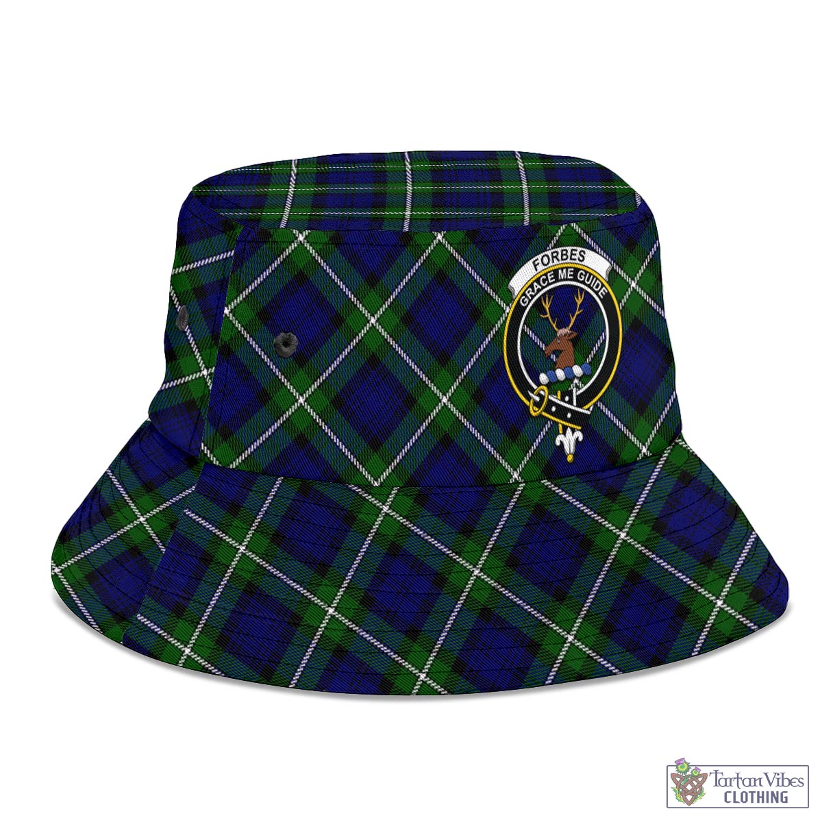 Tartan Vibes Clothing Forbes Modern Tartan Bucket Hat with Family Crest